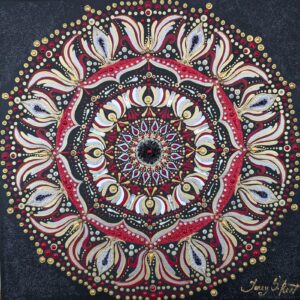 Červeno - Zlatá Mandala